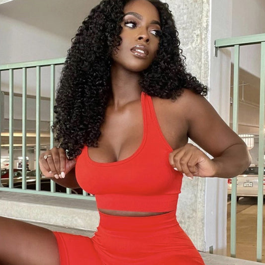 Women Fashion Solid Color Seamless Halter-Neck Bra