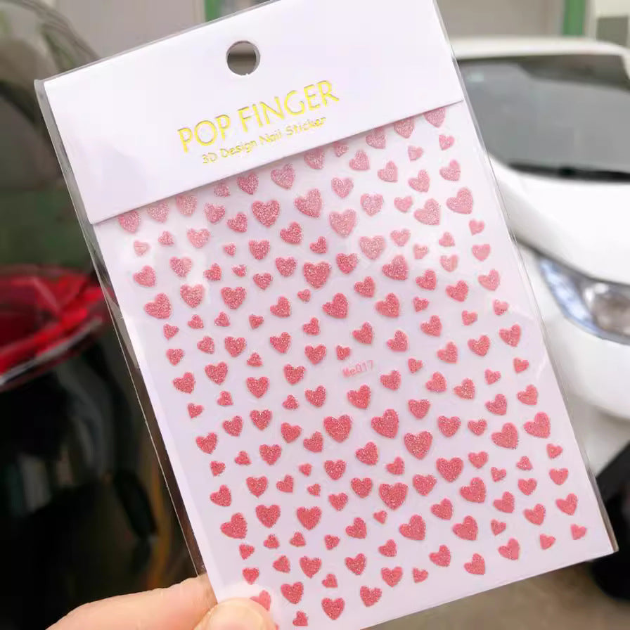 Pegatinas de uñas de amor para San Valentín