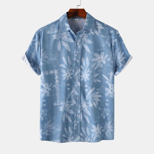 Camisa con estampado de flores 3D para hombre, para verano, ocio y vacaciones