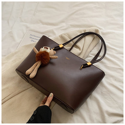 Soft Leather Women Large Capacity Vintage Tote Bag