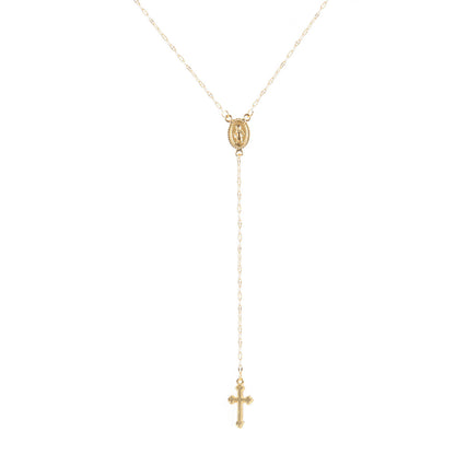 Collar con borla y colgante de cruz de moda para mujer