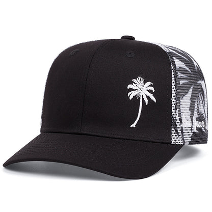 Men Fashion Casual Camouflage Embroidered Coconut Tree Cap