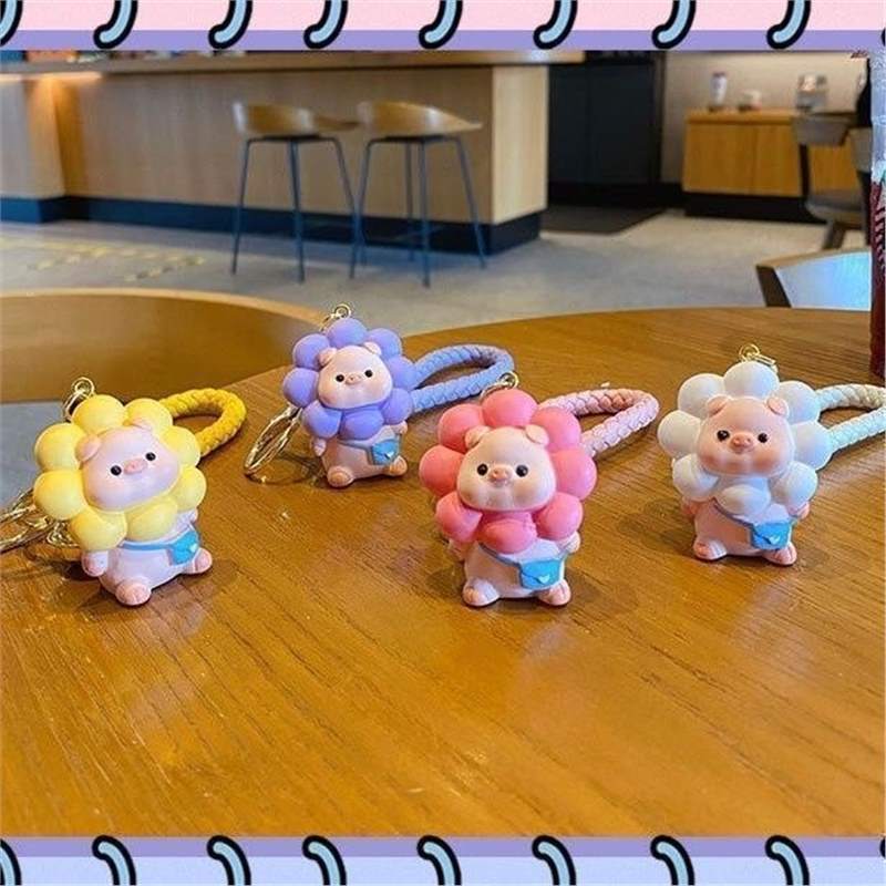 Cartoon Sunflower Pig Doll Key Chain Bag Pendant