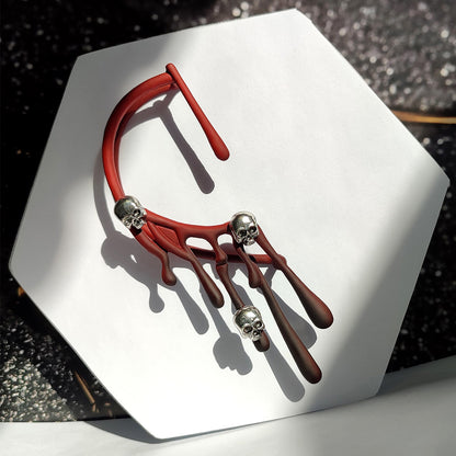 Pendientes exagerados de lava con dibujos de Halloween