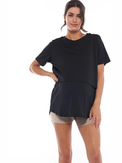 Women Pregnant Short Sleeve Comfort T-Shirt
