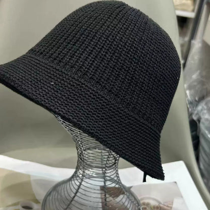 Sombreros de pescador tejidos de paja de moda de verano para mujer