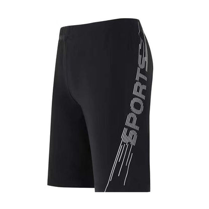 Traje de baño a juego con estampado de letras para hombre