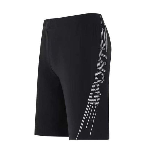 Traje de baño a juego con estampado de letras para hombre