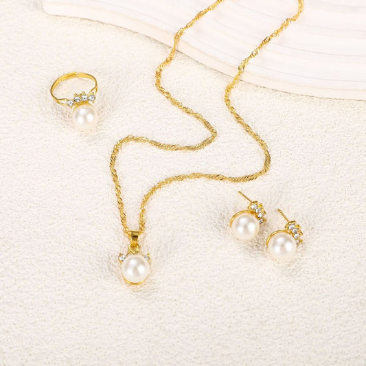 Women Fashion Imitation Pearl Jewelry Set