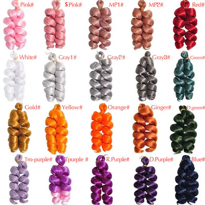 Extensión de rizos sueltos en espiral de cabello de ganchillo africano