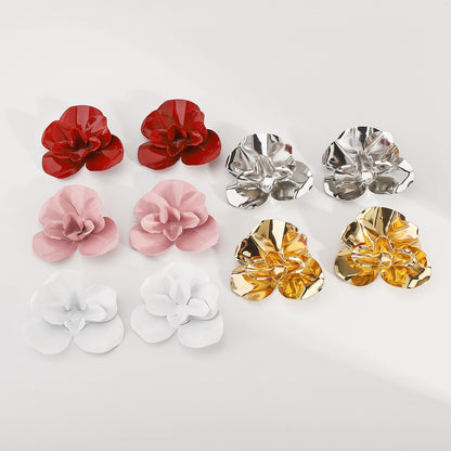 Retro Floral Earrings Alloy Fashion Flowers Style