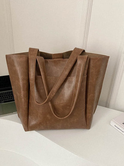 Bolso de mano retro informal de gran capacidad para mujer