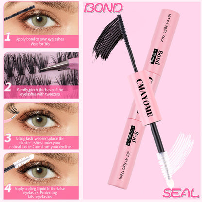 Juego de pestañas postizas naturales de un solo grupo, de 8 a 16 mm de grosor, para mujer
