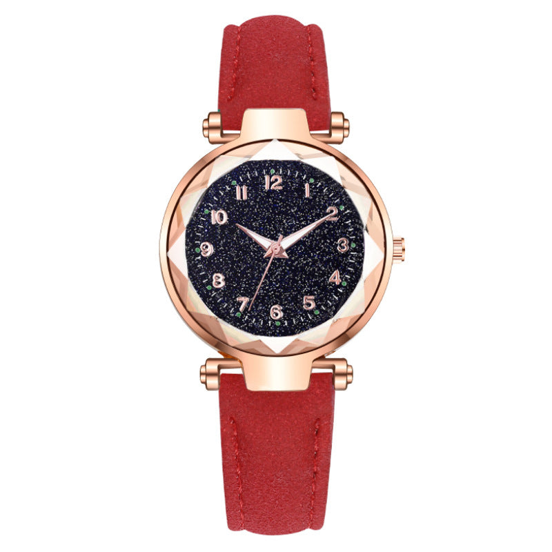 Women Fashion Solid Color Starry Sky Digital Watch