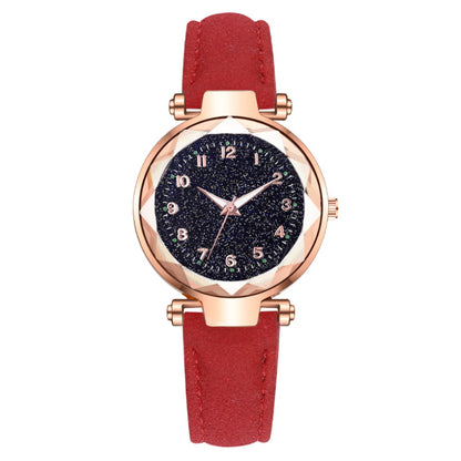 Women Fashion Solid Color Starry Sky Digital Watch
