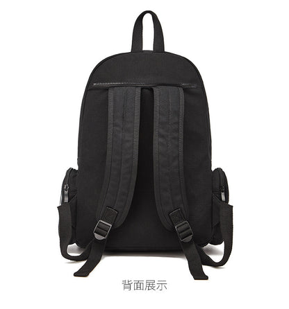 Women Fashion Halloween Print Skull Canvas Backpack