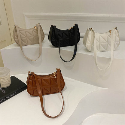 Bolso de hombro sencillo de color liso para mujer