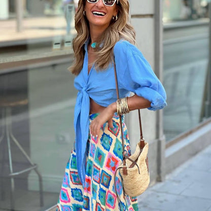 Bohemian Vacation Women Casual Skirt