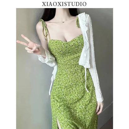 Tight Waist Summer Women Petite Vacation Sundress