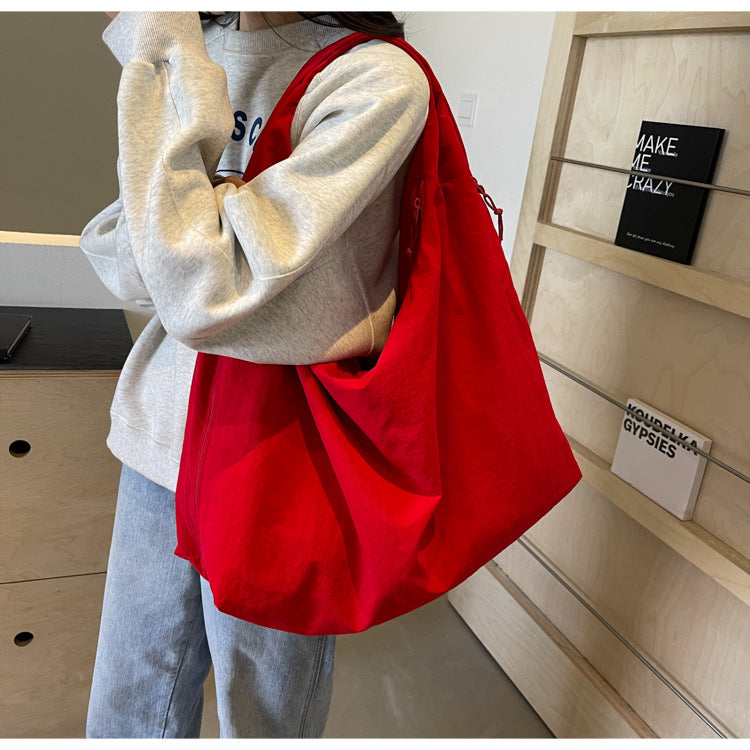 Fashion Casual Solid Color Canvas Shoulder Bag