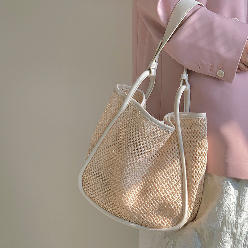 Vacation Casual Large Capacity Woven Straw Tote Bag