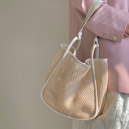 Vacation Casual Large Capacity Woven Straw Tote Bag