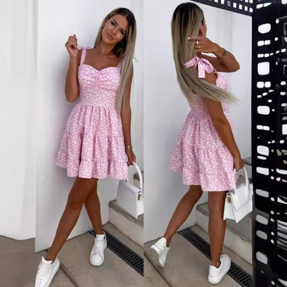 Summer Vacation Women Floral Print Sundress