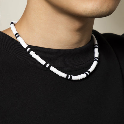 Bohemian Black White Casual Necklace for Men