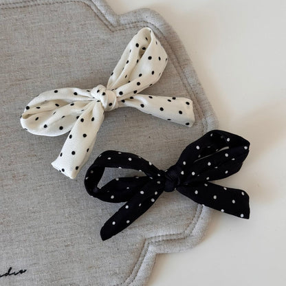Women Fashion Polka Dot Bowknot Hairpin