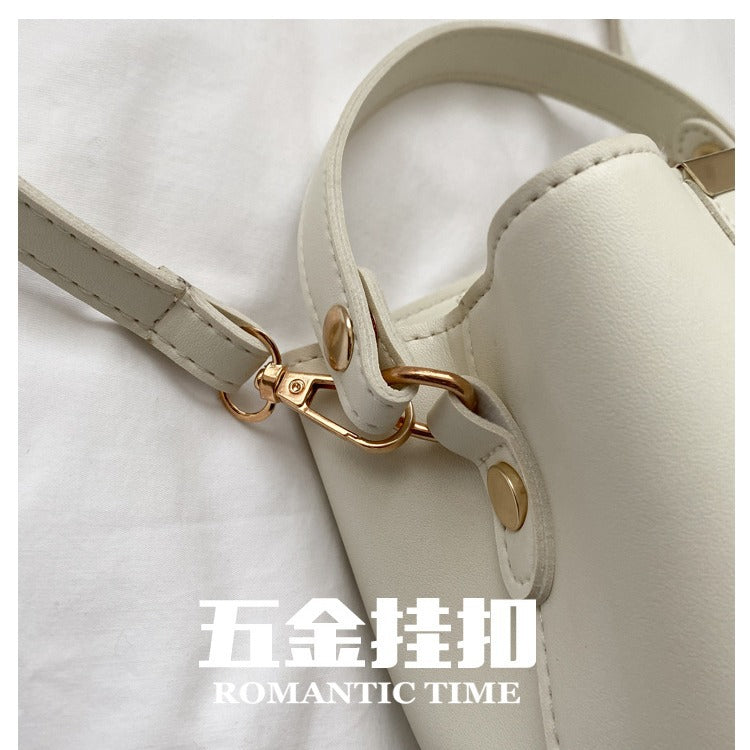 Fashion Solid Color Large Capacity Handbag