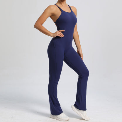 Adjustable Shoulder Strap Women‚Äôs Yoga Jumpsuits Cotton Blend
