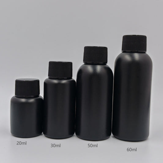 Colle noire en plastique à bec pointu, colle AB, colle UV en gouttes, colle pour vernis à ongles foncé, emballage sous-bouteille