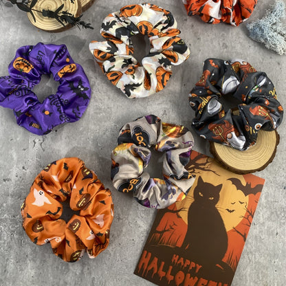Anillo para el cabello con estampado de calaveras de Halloween