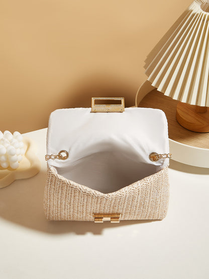 Summer Vacation Straw Woven Messenger Bag