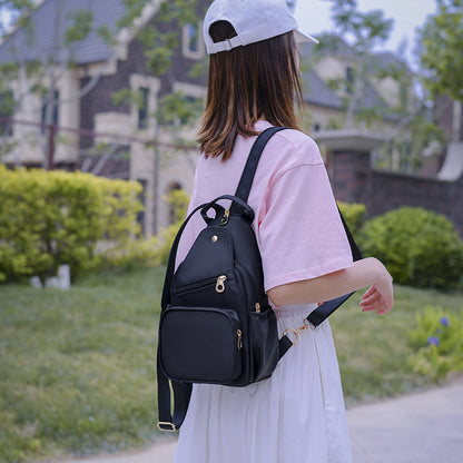 Women Mini Chest Bag Casual Backpack with Oxford Cloth