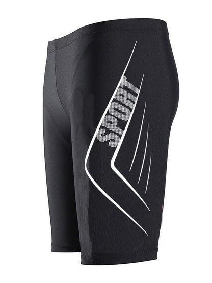 Men Casual Printed Short-Sleeve Swimming Trunks Set