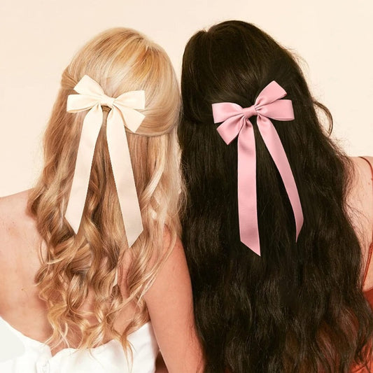Women Fashion Elegant Solid Color Bowknot Headwear - Polyester Cotton