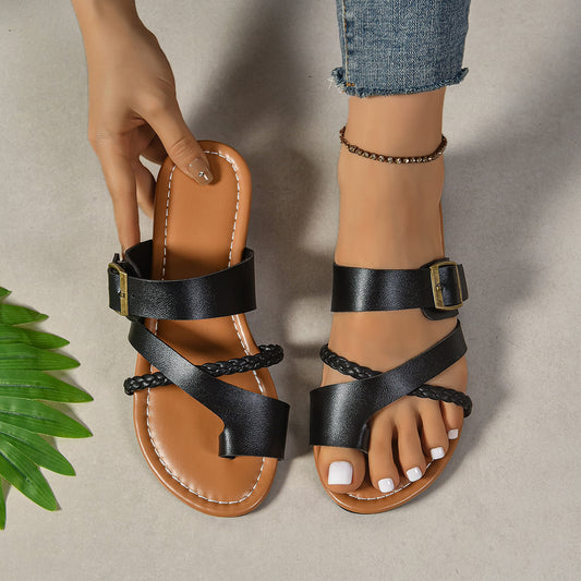 Plus Size Women's Fashionable Flat Slippers