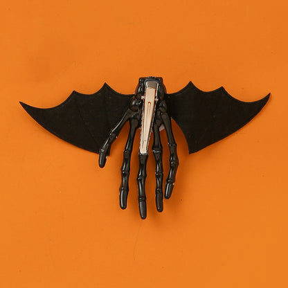 Pince à cheveux squelette drôle pour femme, motif horreur, Halloween