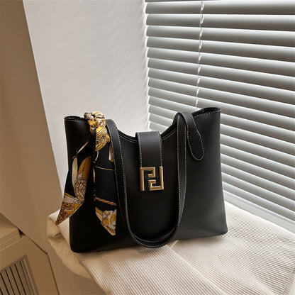 Bolso tote informal de seda de color liso para mujer, estilo urbano