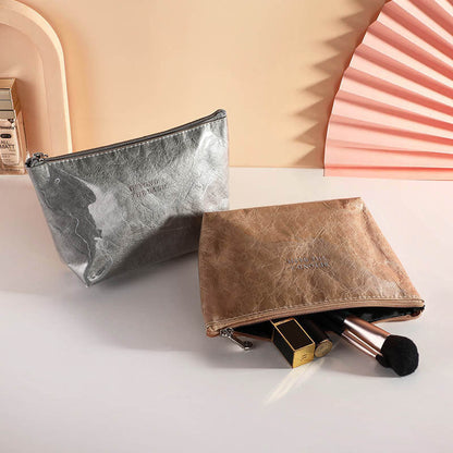 Trousse de maquillage cubique tendance - Imprimé lettres