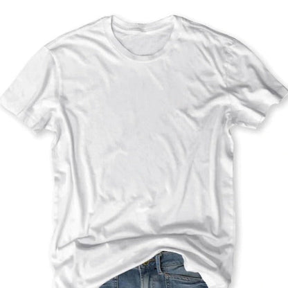 Camiseta básica sencilla de verano para mujer, color liso y en blanco