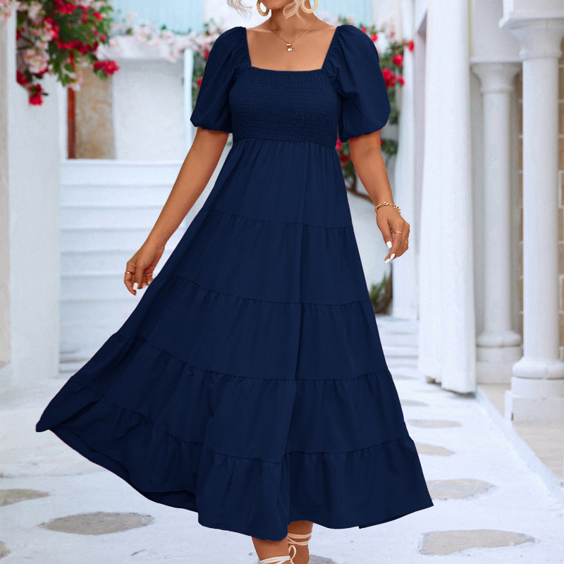 Robe longue à volants et épaules dénudées pour femme, style bohème, décontractée, idéale pour les vacances d'été