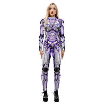 Halloween Women'S Fashion Armor Digital Printing Jumpsuit