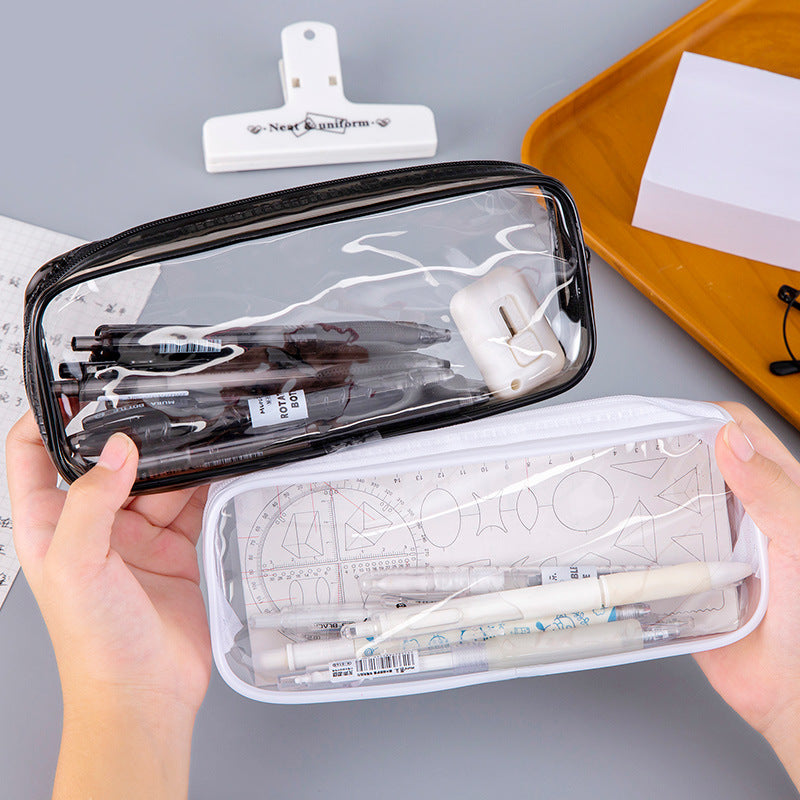 Simple Transparent Large Capacity Pencil Bag