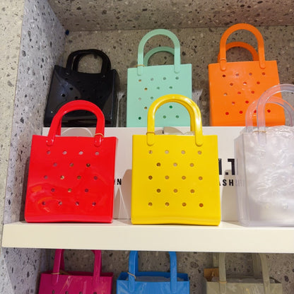 Bolso de playa de PVC de color liso de moda - Jelly Pack Tote
