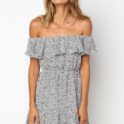 Sexy Women Summer Vacation Off-Shoulder Dress