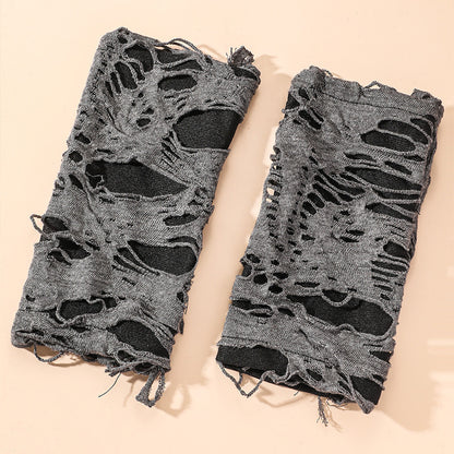 Gothic Halloween Women Fashion Creative Beggar Rice Hole Sleeve