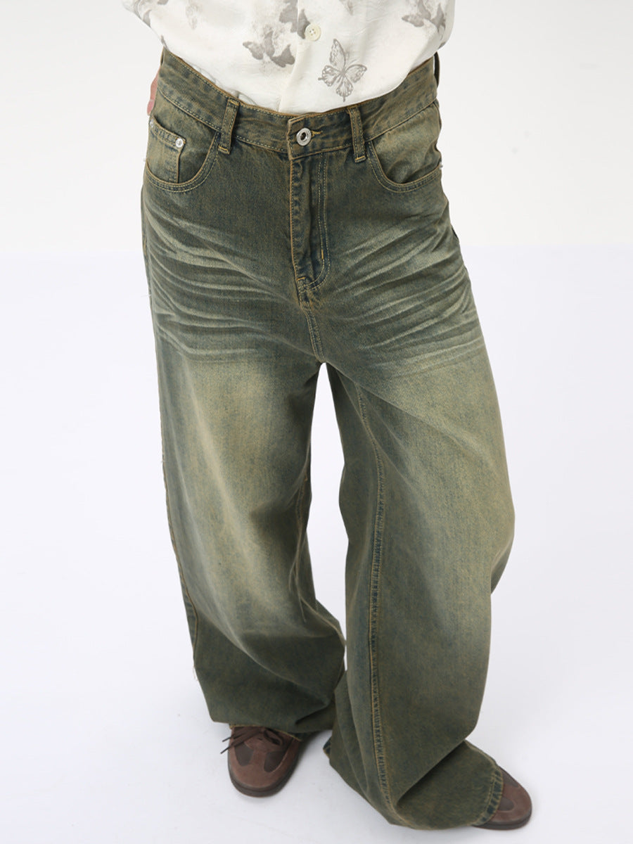 Jean rétro coupe droite et large pour homme