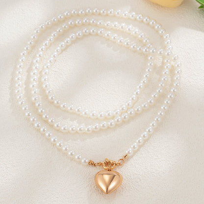 Collier pendentif multicouche personnalisé en forme de cœur